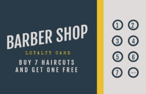 Loyalty program card for barbers