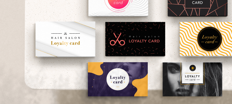 hair salon printable loyalty cards templates