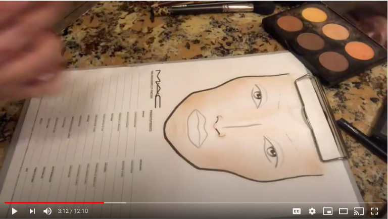 Makeup Face Chart, Printable Makeup Practice Sheets, Makeover Form