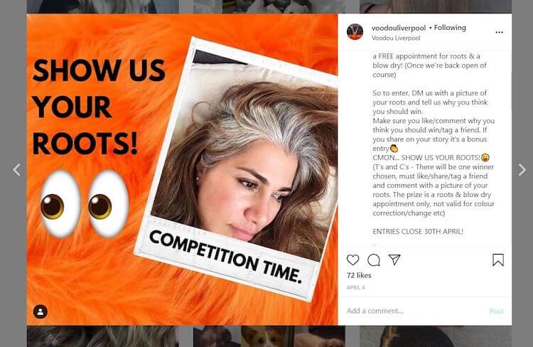 hair salon instagram contest giveaway