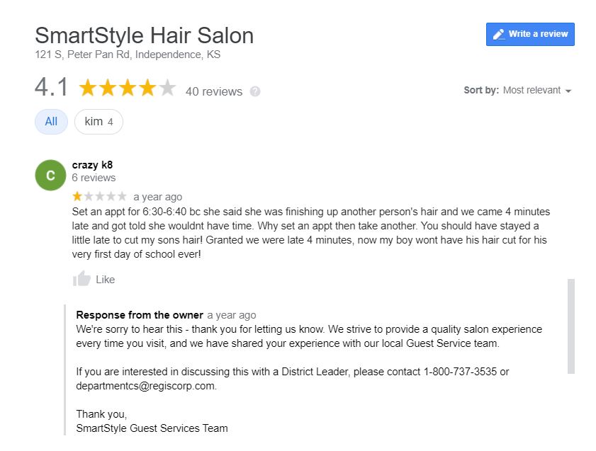How to Respond to Negative Reviews About Your Hair Salon
