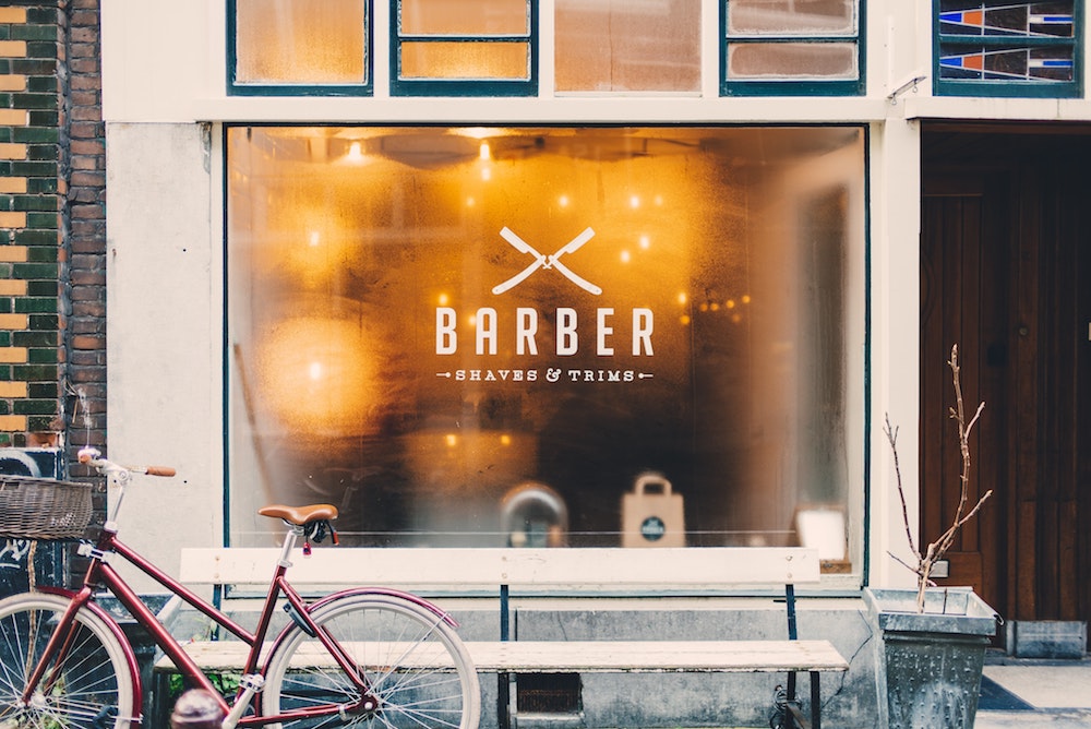 barbershop window