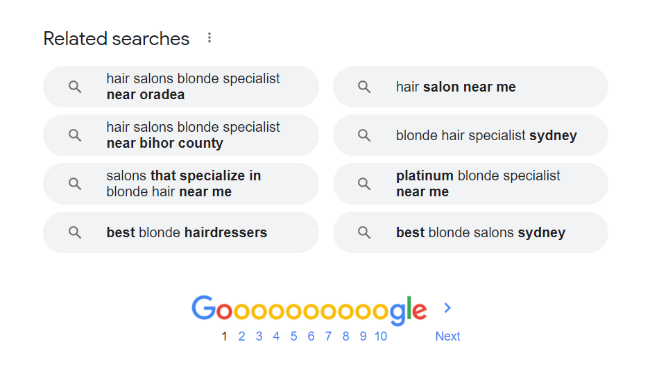 Related searches salon