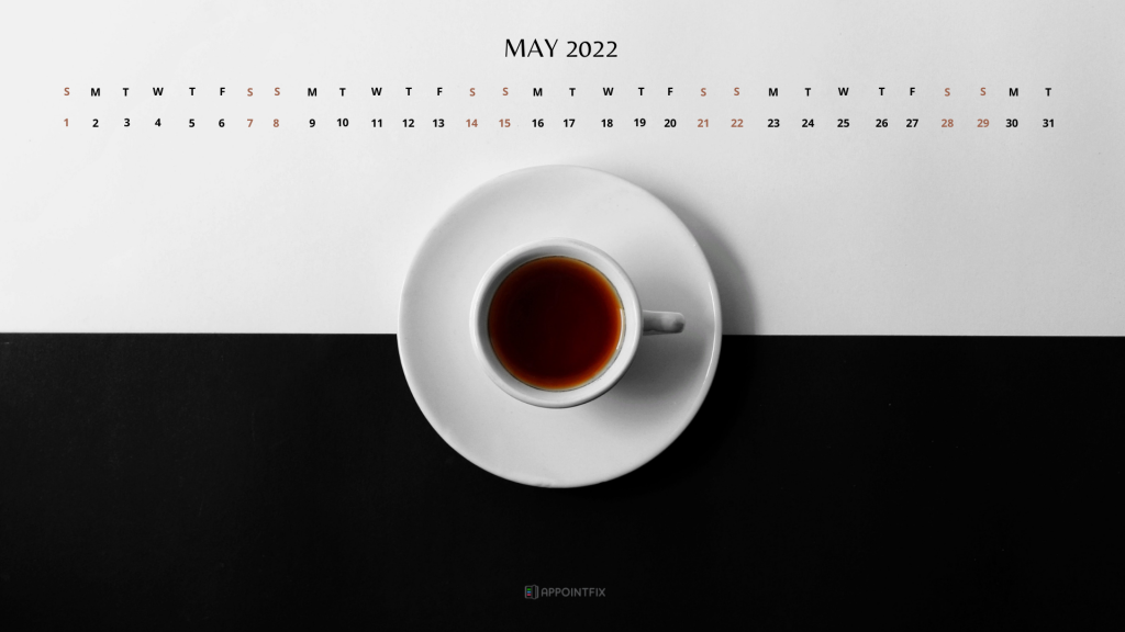 Espresso wallpaper calendar