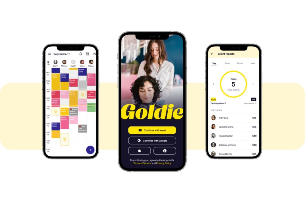 Appointment scheduling app Goldie