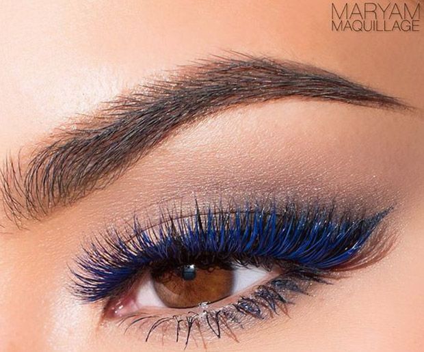 Royal blue eyelash extensions
