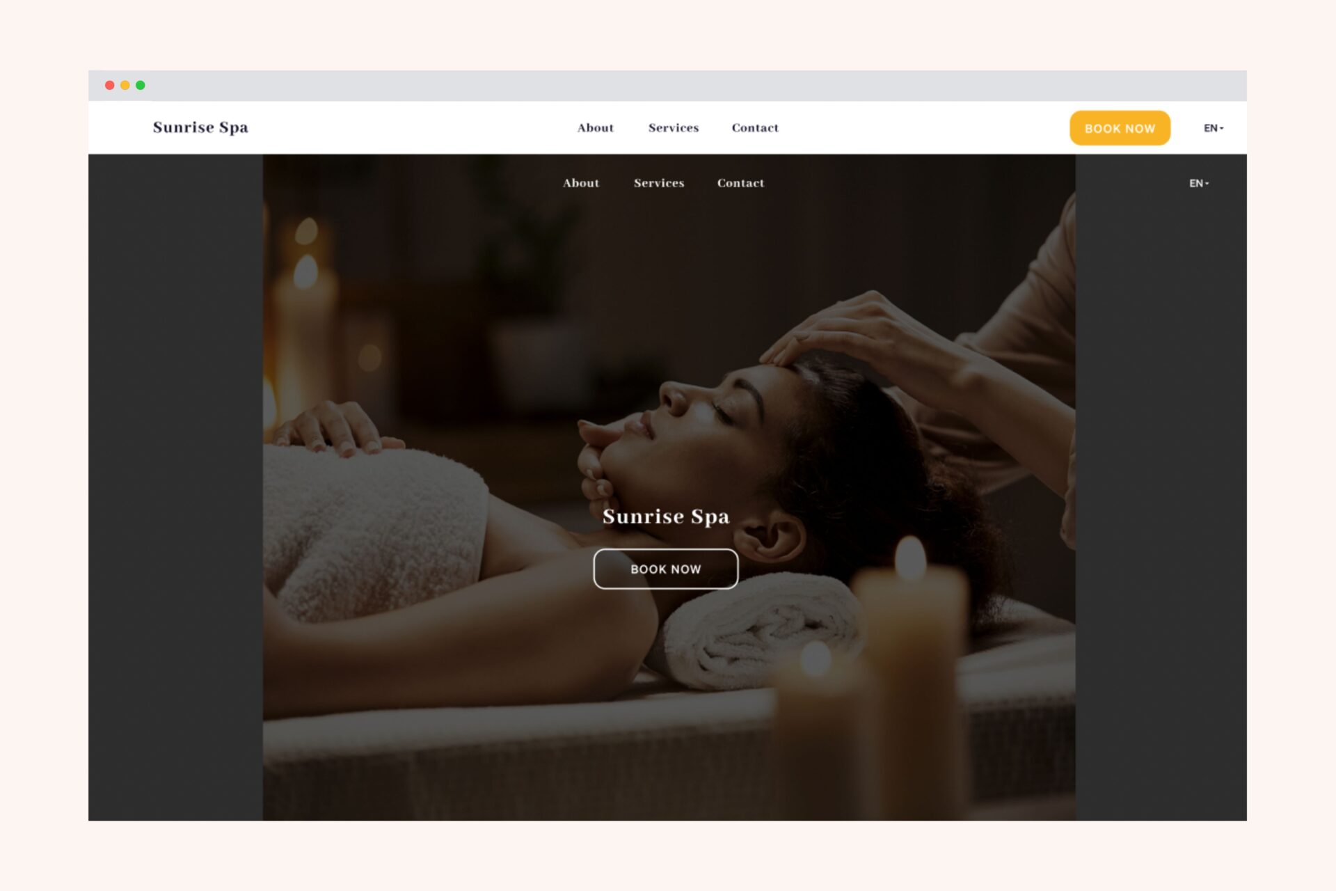 Online booking system for spas
