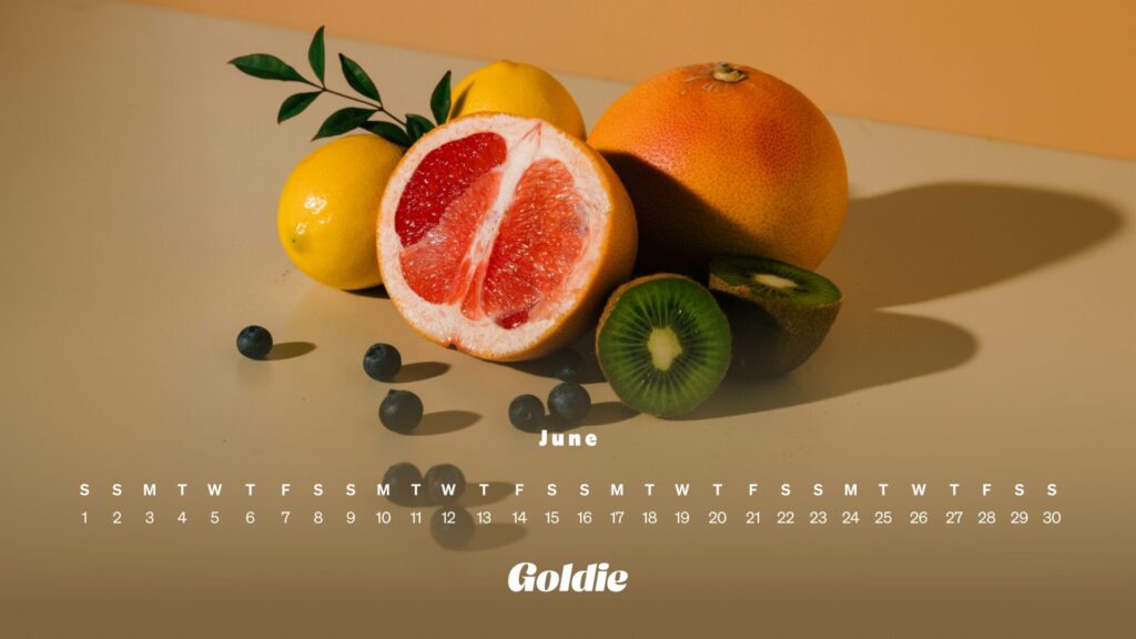 Fruits calendar wallpaper desktop