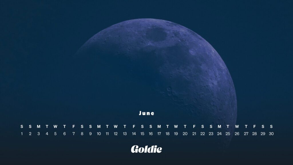 Moon calendar wallpaper desktop