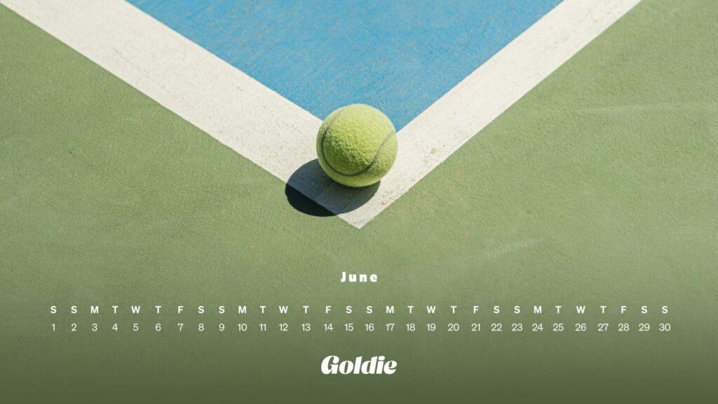 Tennis ball calendar wallpaper desktop