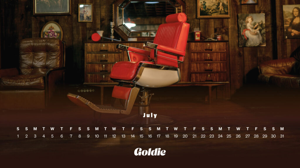 Barbershop calendar wallpaper - desktop