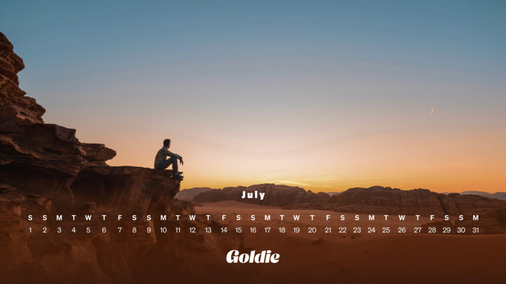 Wanderlust calendar wallpaper - desktop
