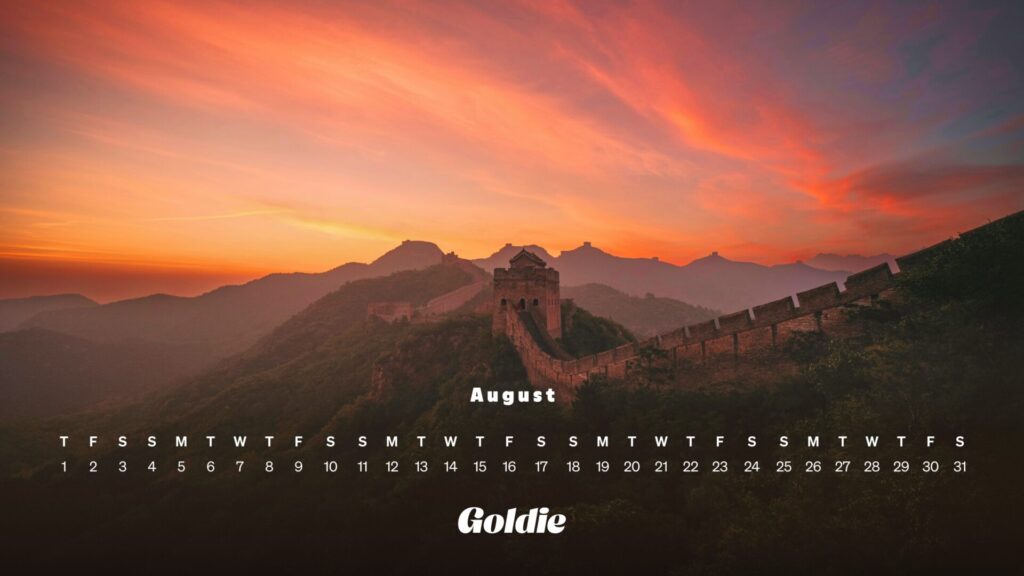 Summer sunset calendar wallpaper desktop