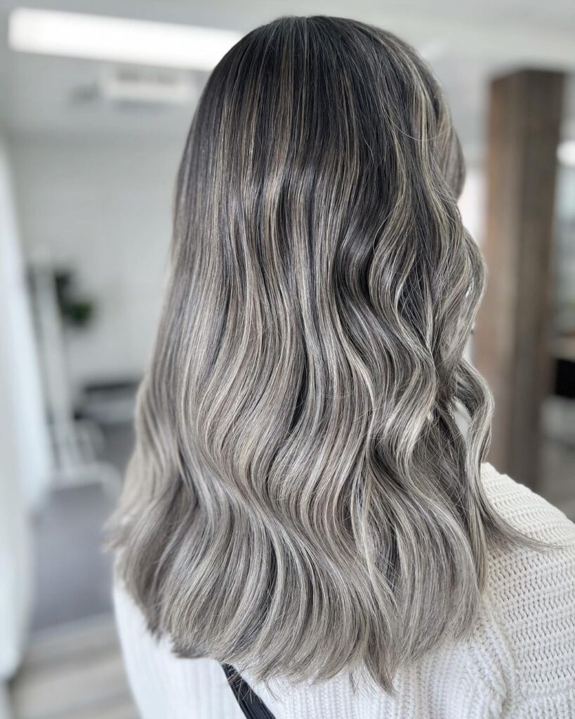 Ash grey hair color trend