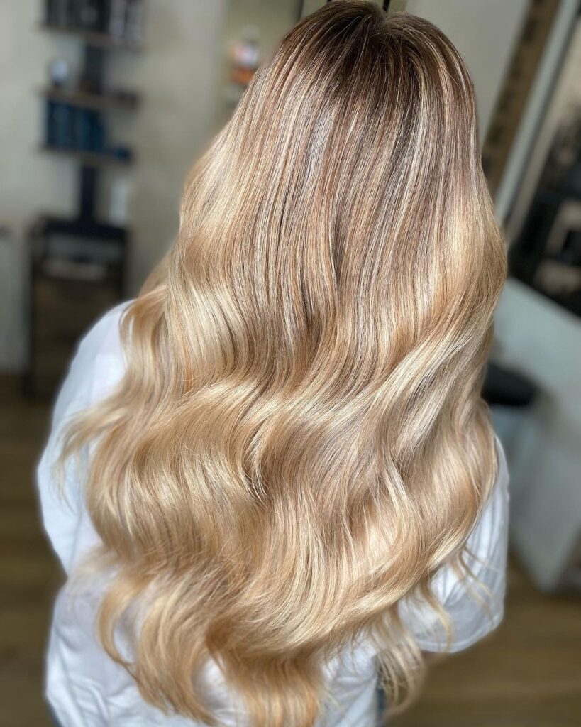 Champagne fall hair color