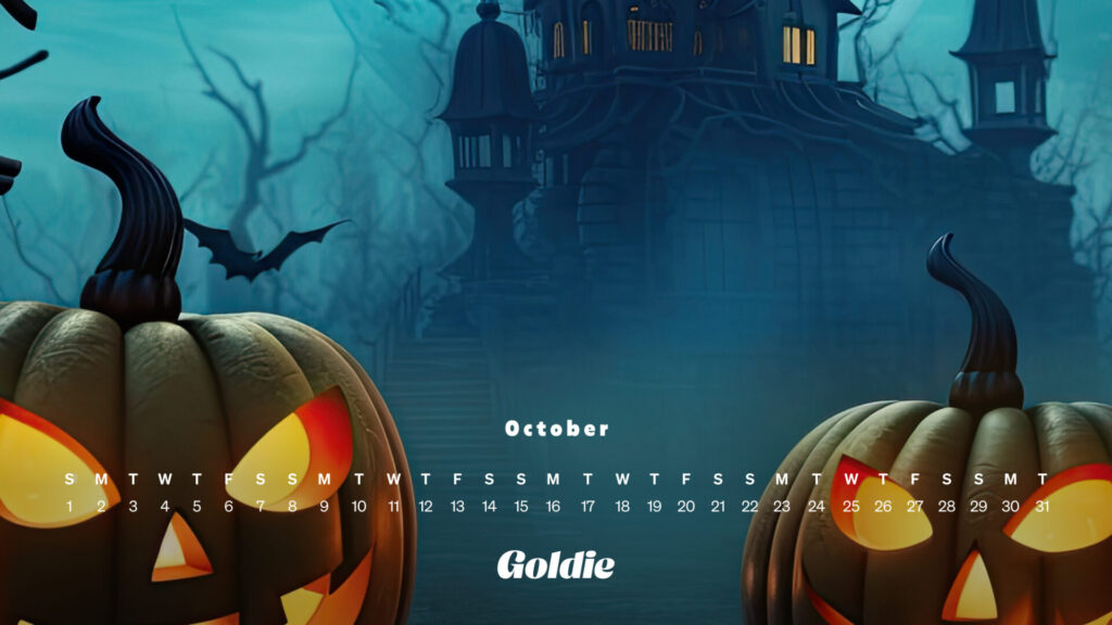 Spooky Halloween wallpaper calendar desktop