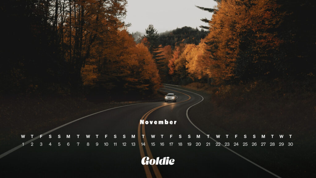 Autumn symphony calendar wallpaper desktop