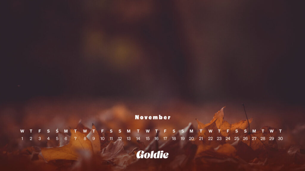 Autumn vibe calendar wallpaper desktop