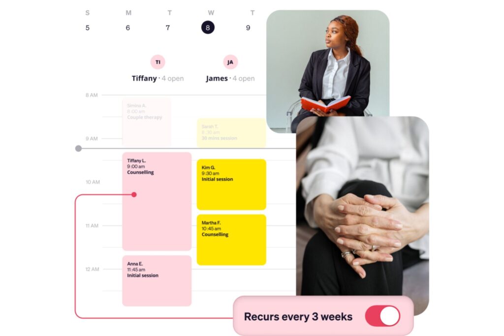 Scheduling app for therapists