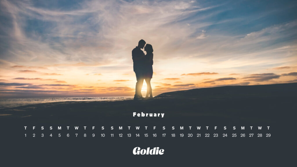 Love story calendar wallpaper desktop