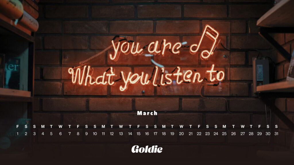 Music quote calendar wallpaper desktop