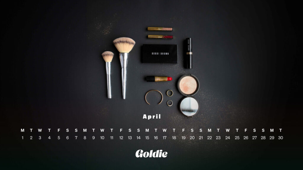 Makeup tools calendar walllpaper desktop