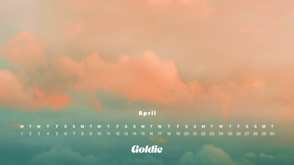 Pastel sky calendar wallpaper desktop
