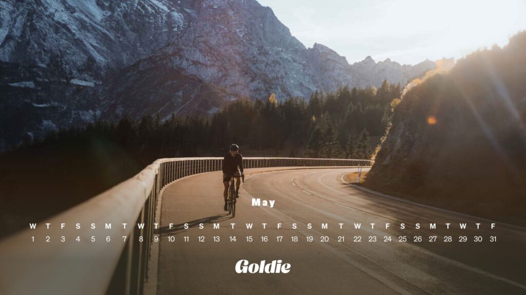Bike ride calendar wallpaper desktop