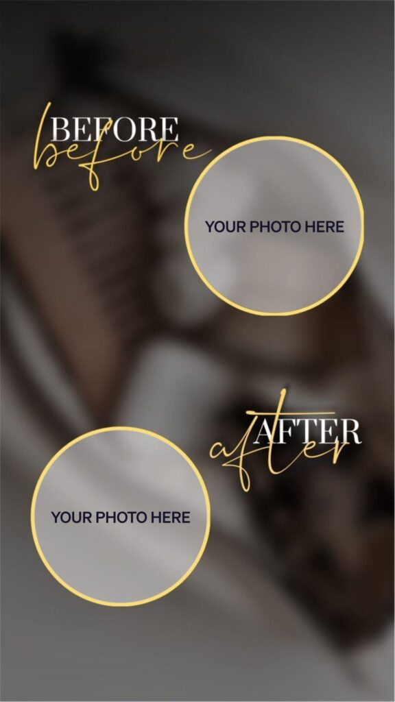 Before and after photo template