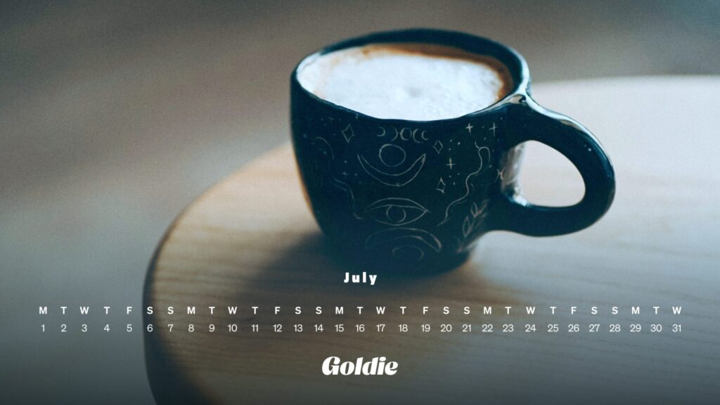 Coffee break calendar wallpaper desktop