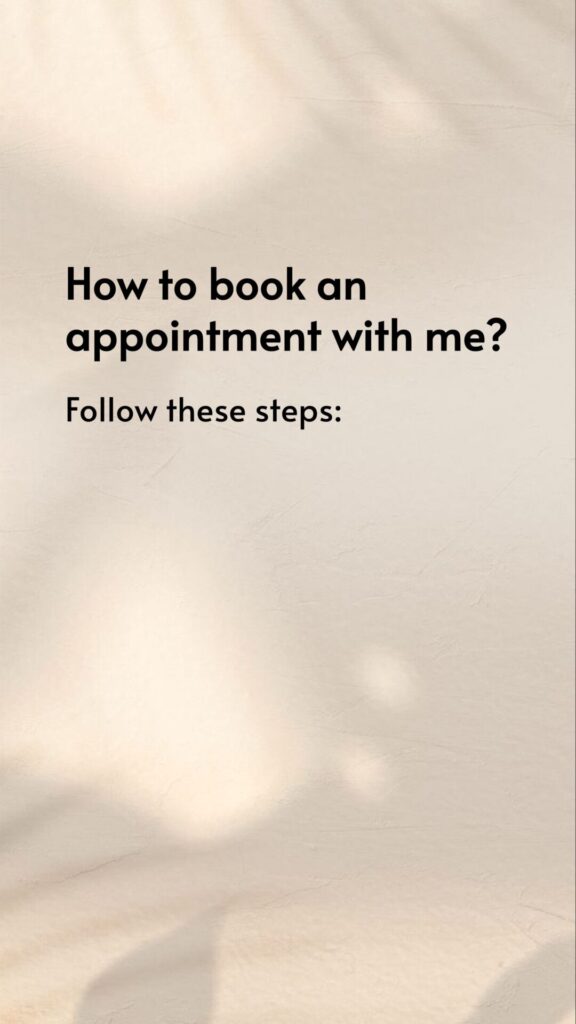 How to book an appointment: story template