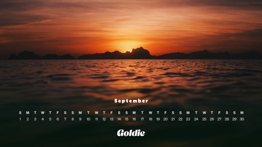 Autumn sunset calendar wallpaper desktop