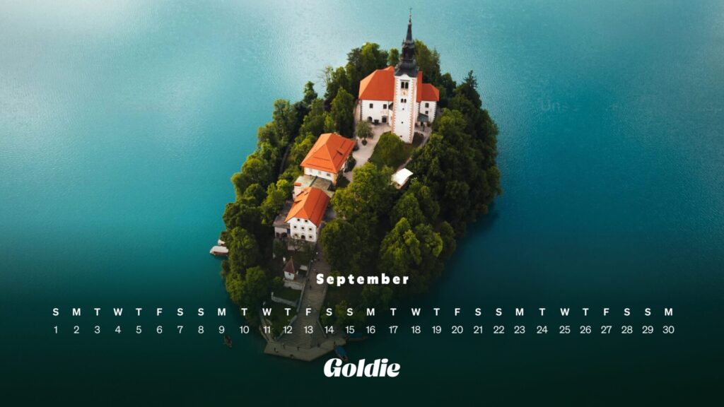 Island calendar wallpaper desktop