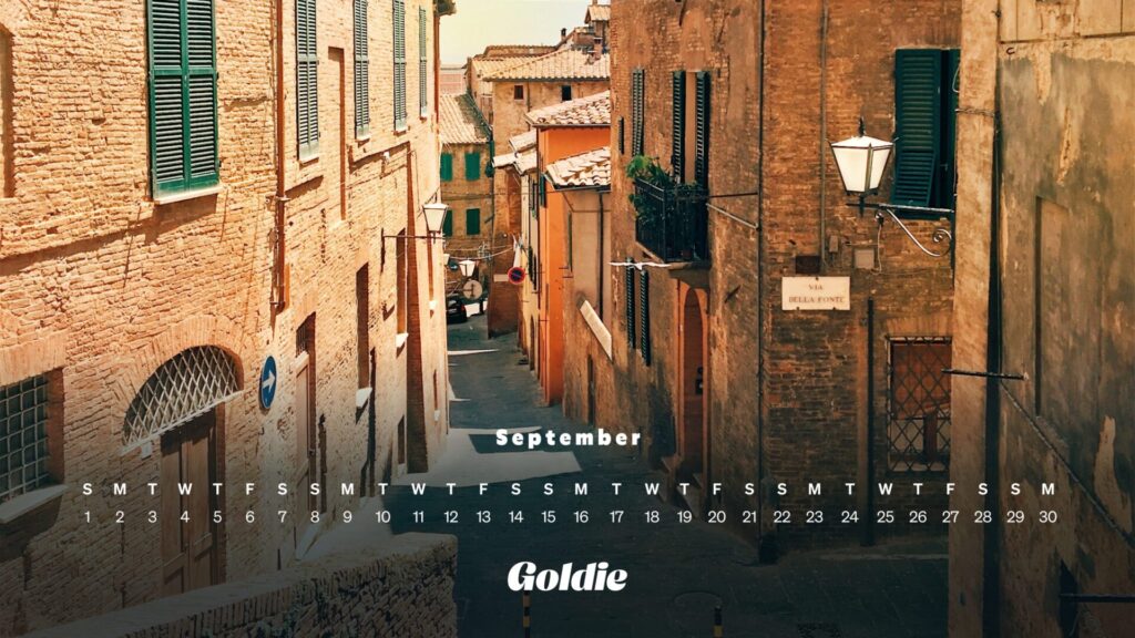 Italian streets calendar wallpaper desktop