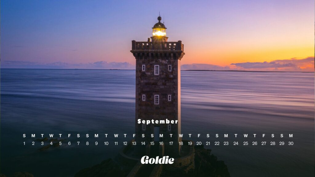 Lighthouse calendar wallpaper desktop