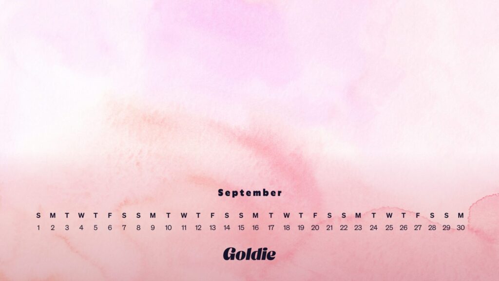 Pastel pink wallpaper calendar desktop