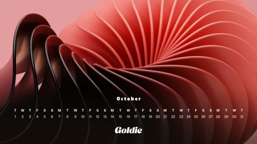 Abstract spiral wallpaper calendar desktop