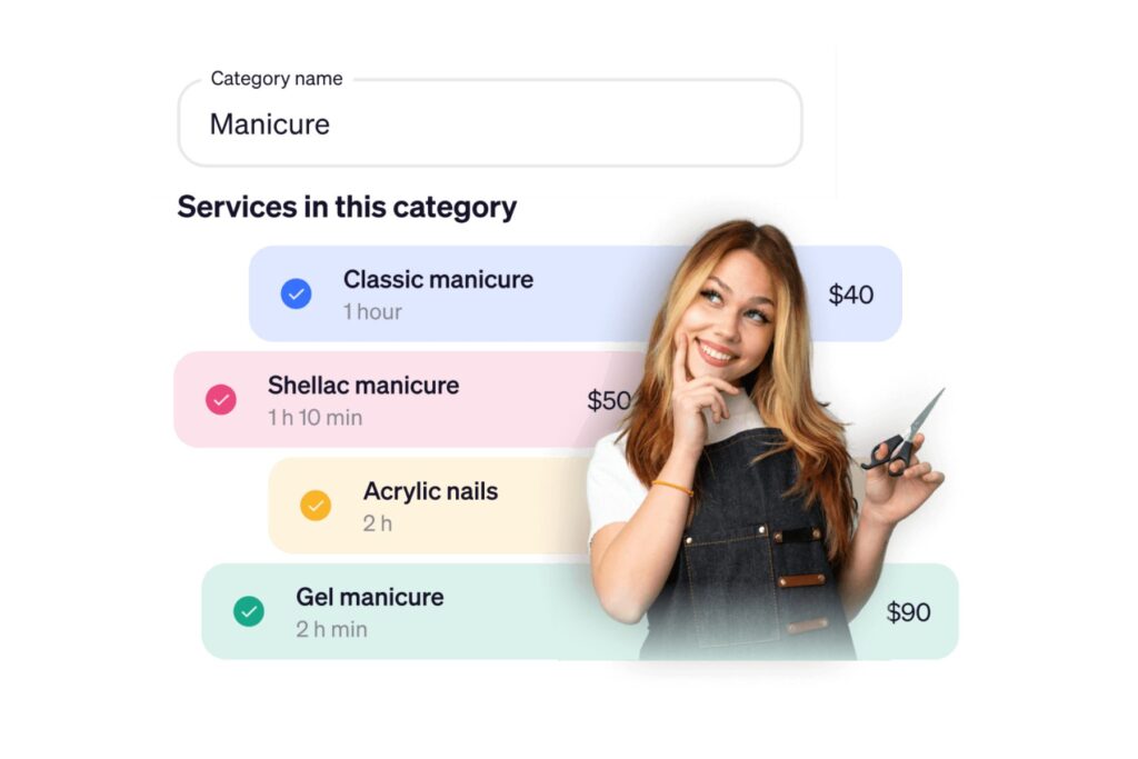 Goldie app service categories for nail artists