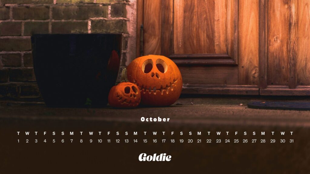 Pumpkin Halloween wallpaper calendar desktop