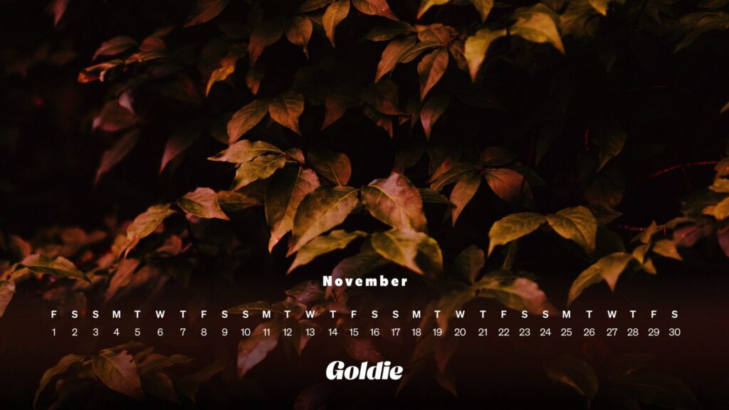 Dark autumn wallpaper calendar desktop