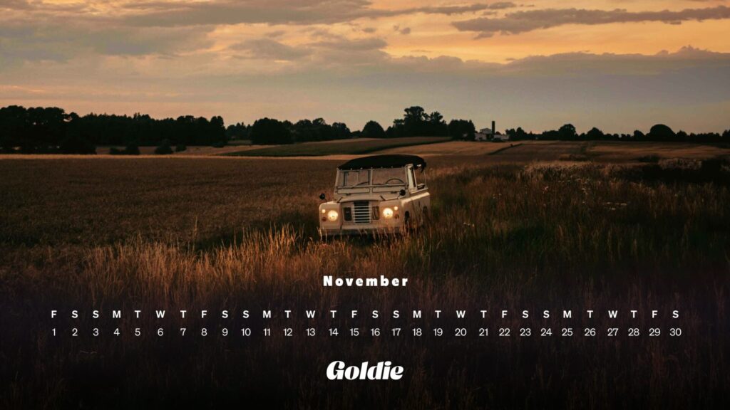 Golden field wallpaper calendar desktop