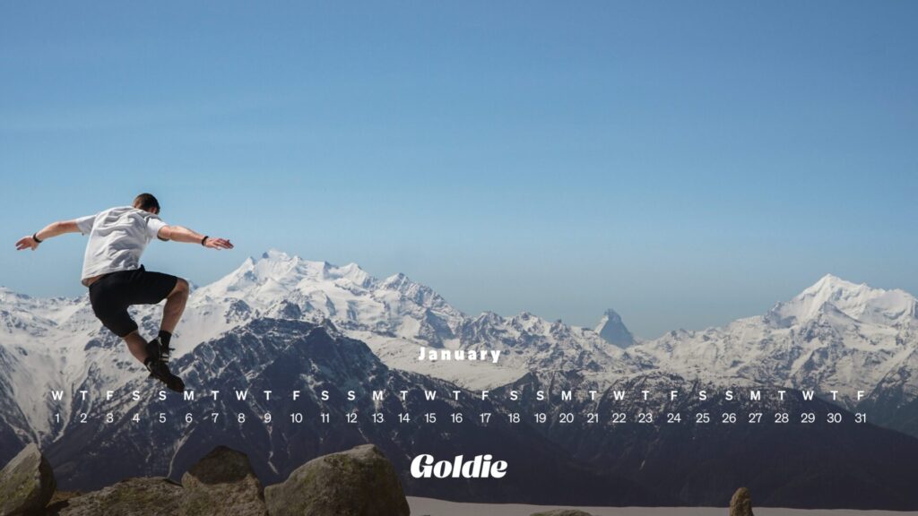 Adventure man calendar wallpaper desktop