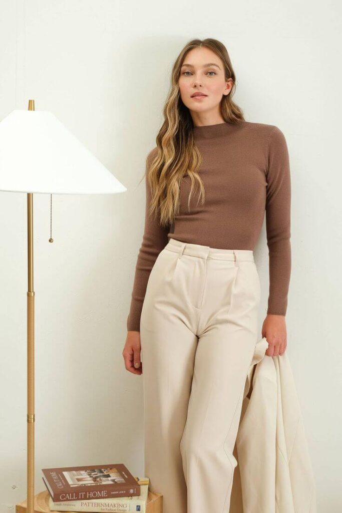 Casual moccha mousse outfit