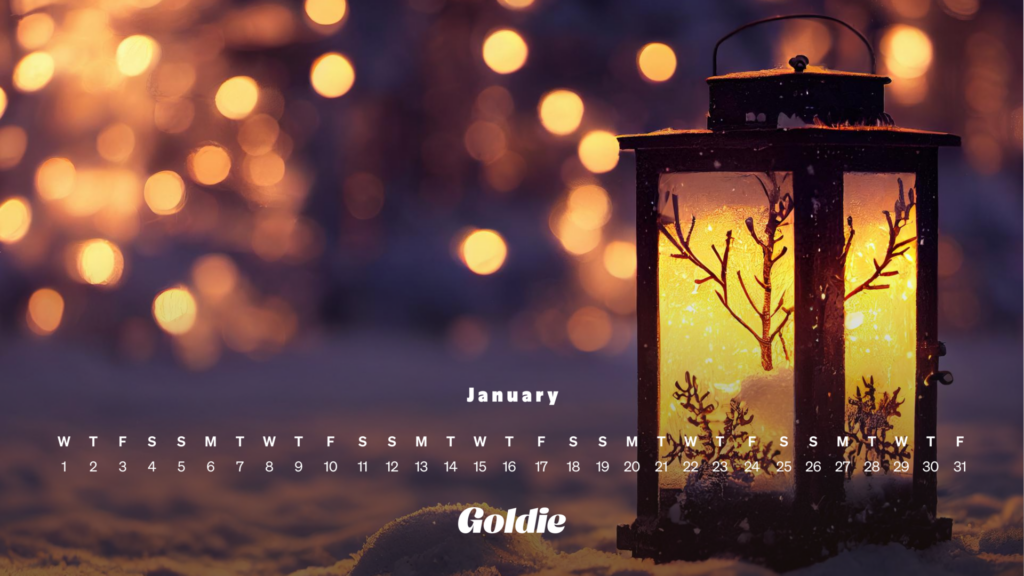 Glowing lantern calendar wallpaper desktop