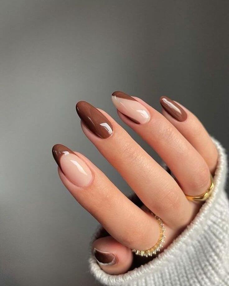 Mocha mousse nail style