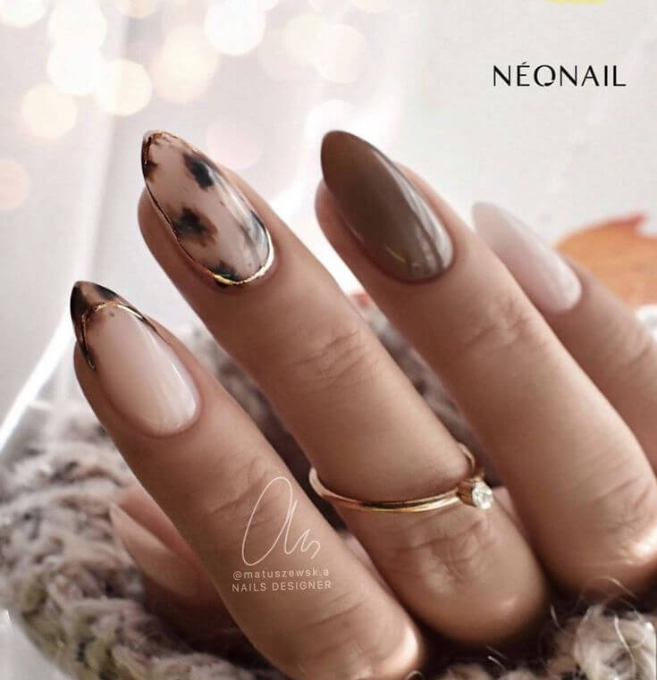 Mocha mousse nail trend