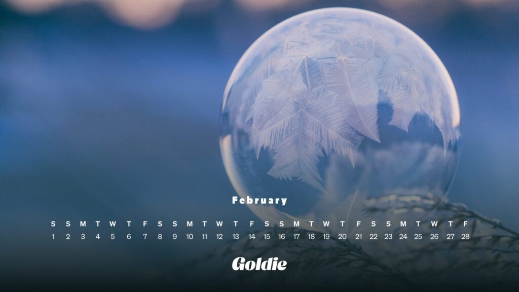 Ice globe calendar wallpaper desktop