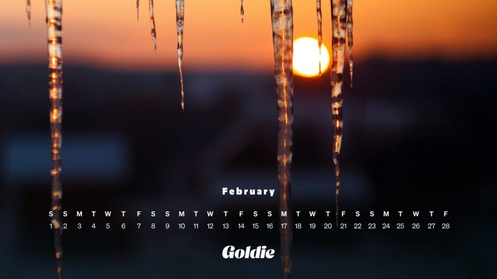 icicle sunset calendar wallpaper desktop