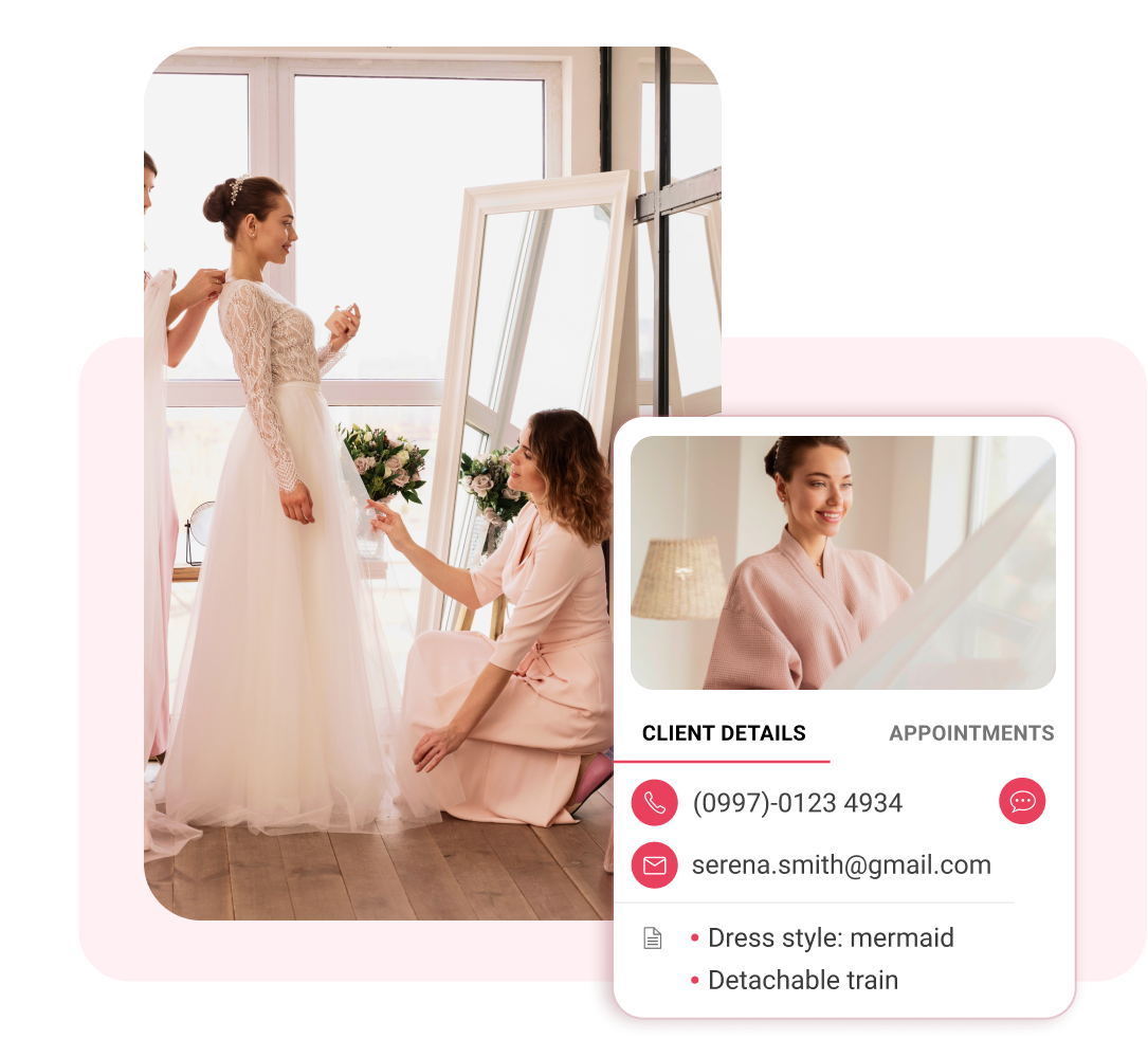 app for bridal salon client management
