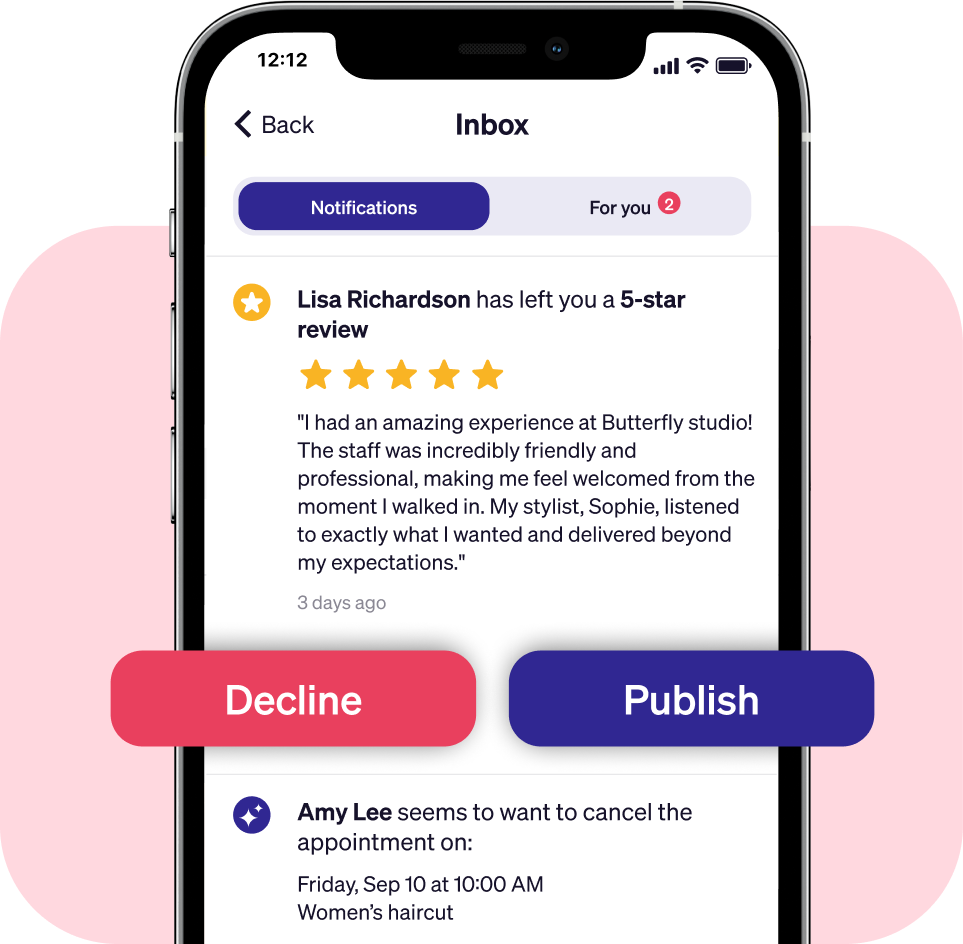 Goldie: manage client reviews